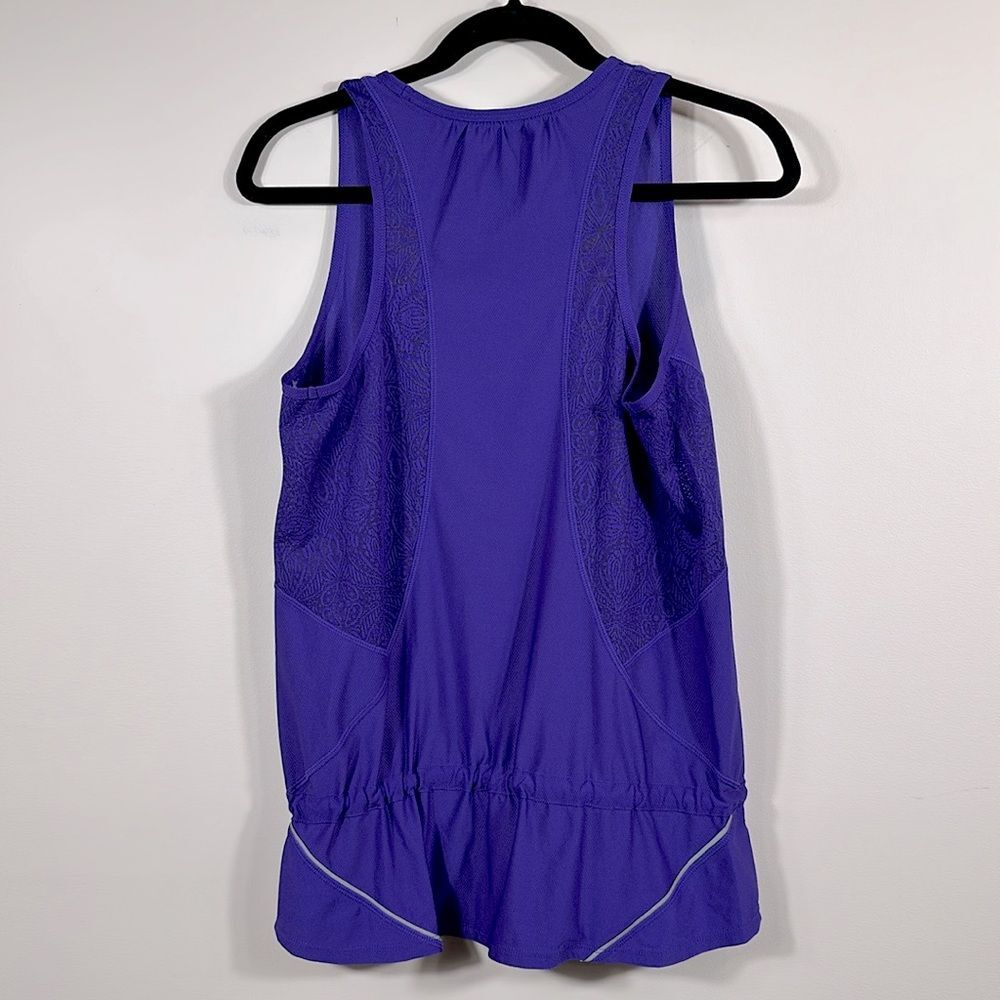 Athleta Purplee Purple Wick It Good Tank Top Drawstring Women Size Medium - Picture 2 of 8